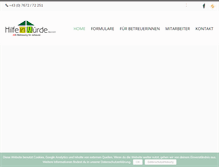 Tablet Screenshot of hilfe-in-wuerde.at